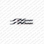 Motorcycle Stickers Pair Stickers Decorative Emblem in 3D Resin SH300i Writing Set of 2 pieces - Image 6