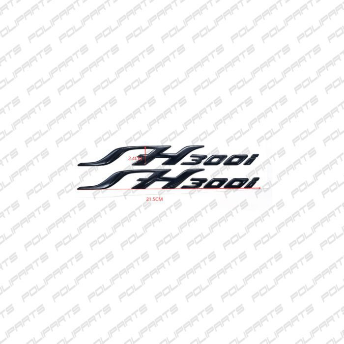 Motorcycle Stickers Pair Stickers Decorative Emblem in 3D Resin SH300i Writing Set of 2 pieces - Image 6