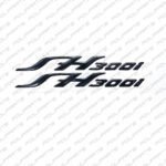 Motorcycle Stickers Pair Stickers Decorative Emblem in 3D Resin SH300i Writing Set of 2 pieces - Image 4