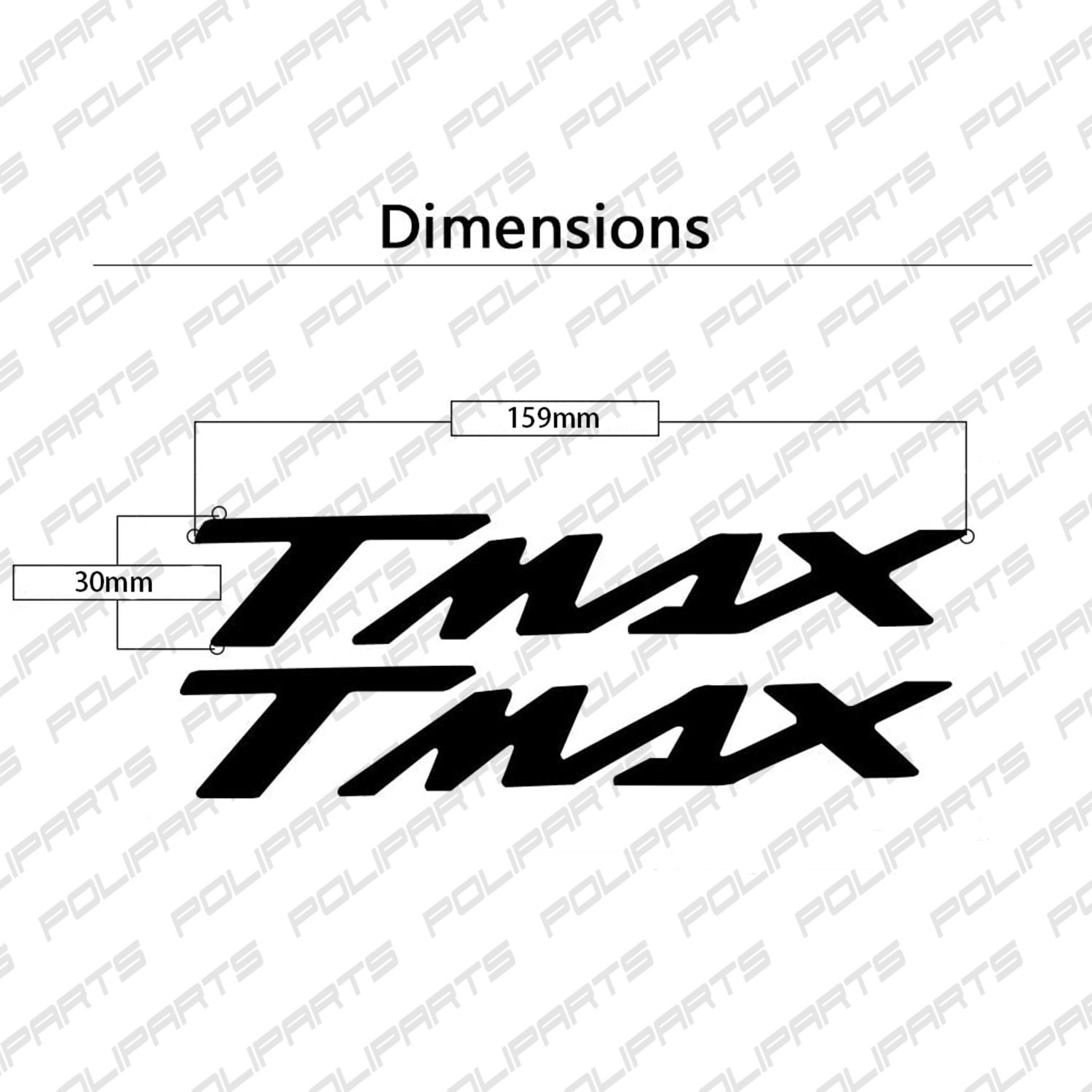 adesivi logo tmax misura 3D Resin Stickers Yamaha TMAX Logo – 1 Pair - Image 7