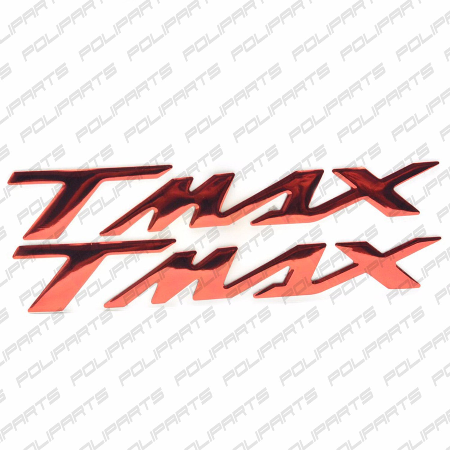 adesivi logo tmax rosso 3D Resin Stickers Yamaha TMAX Logo – 1 Pair - Image 4