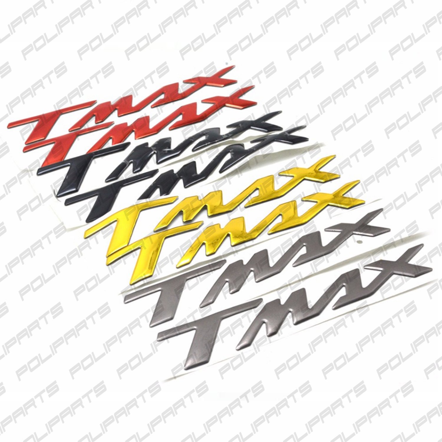 adesivi logo tmax 3D Resin Stickers Yamaha TMAX Logo – 1 Pair - Image 1