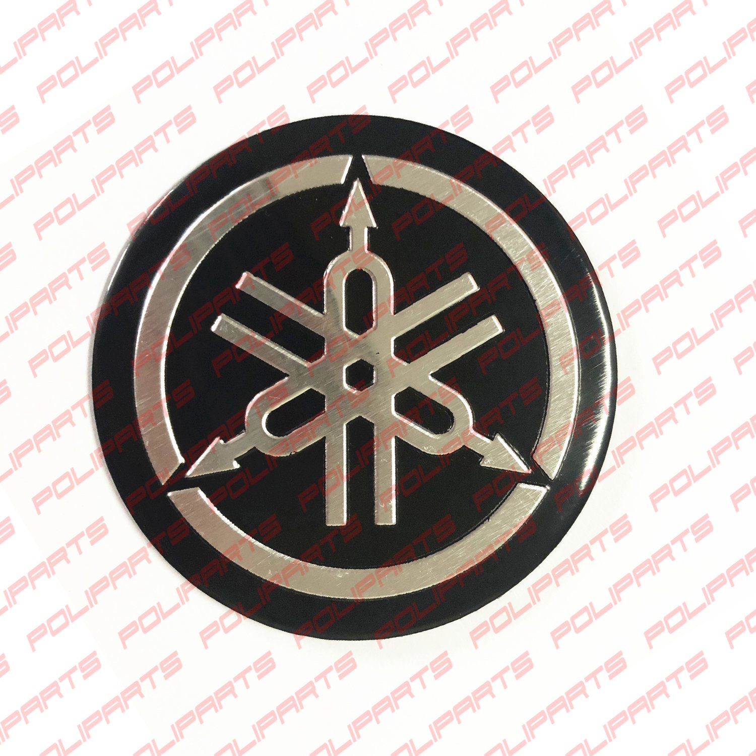 adesivi logo yamaha Stainless Steel Sticker Emblem Decal YAMAHA Logo 3D Embossed Effect - Image 1