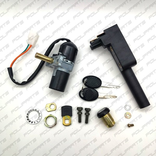 blocchetto chiavi Aprilia SR 50 Funmaster LC 8202218 Kit Serrature Completo Blocchetto Chiavi Avviamento per Aprilia SR 50cc Vari Modelli Aprilia R.O. 8202218 / 8202386 - immagine 5