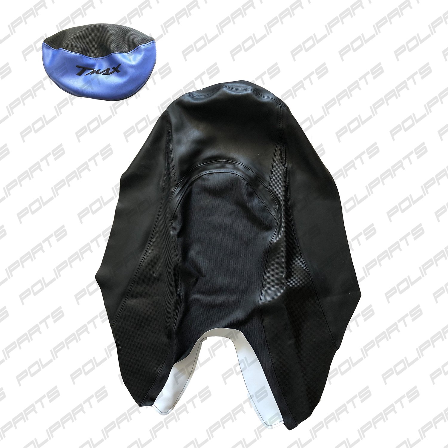 coprisella tmax 2001 2007 blu (2) Black Seat Cover with Various Color Pad for Yamaha T-MAX TMAX 500 Year 2001 to 2007 - Image 3