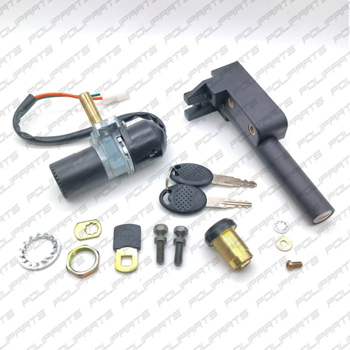 kit blocchetto chiavi avviamento APRILIA SR STREET 50 2003-2012 Kit Serrature Completo Blocchetto Chiavi Avviamento per Aprilia SR 50cc Vari Modelli Aprilia R.O. 8202218 / 8202386 - immagine 6
