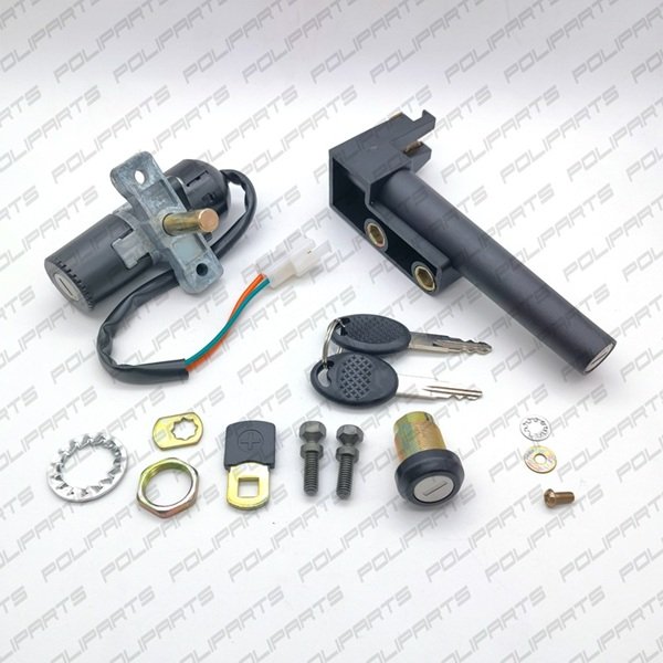 kit serrature chiavi Aprilia SR 50 Racing LC 8202386 Kit Serrature Completo Blocchetto Chiavi Avviamento per Aprilia SR 50cc Vari Modelli Aprilia R.O. 8202218 / 8202386 - immagine 4