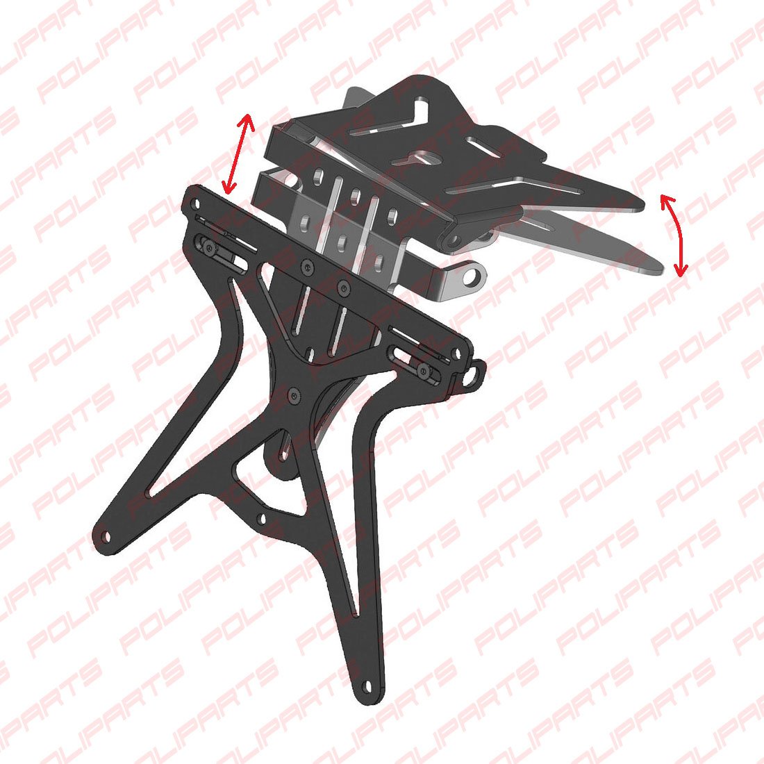 01-1 Struttura in alluminio tagliato a laser con finitura nera opac