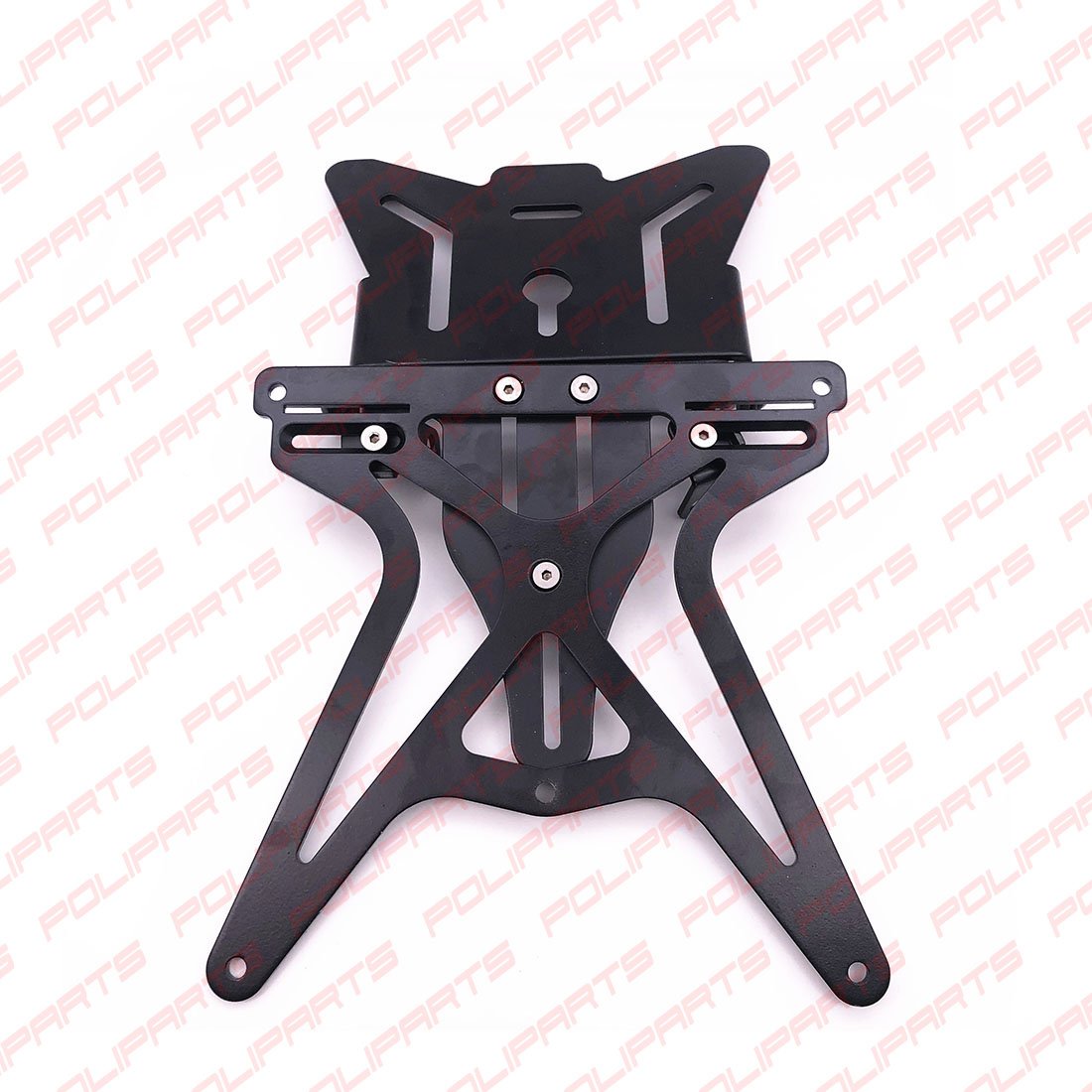 portatarga moto universale Portatarga moto universale in alluminio nero regolabile e inclinabile